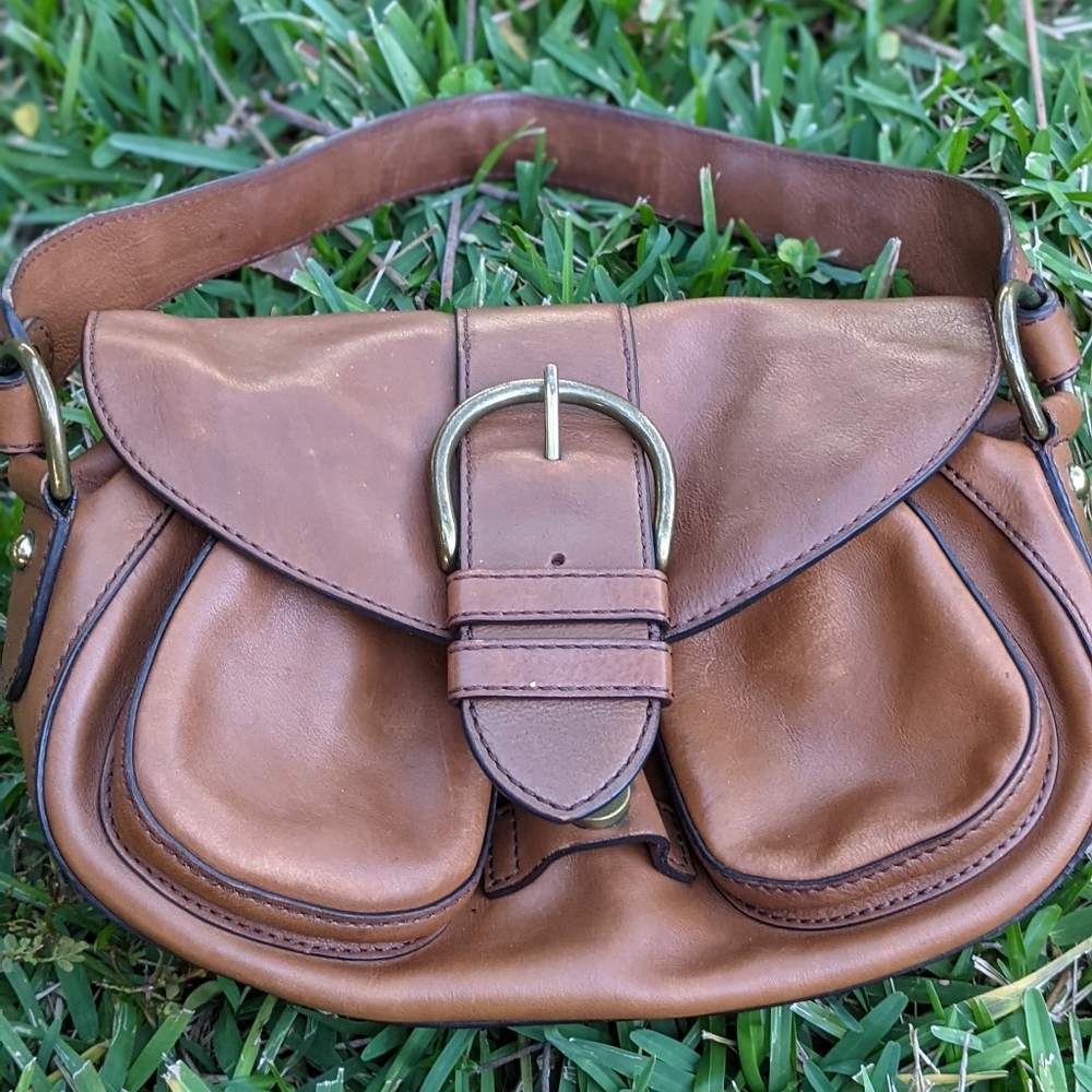 🤎Banana Republic Leather Buckle purse/hobo handbag   medium brown 🤎